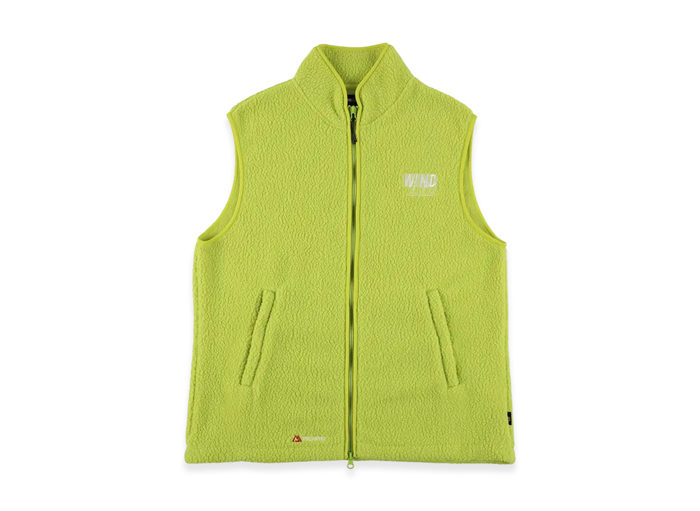 WIND AND SEA Polartec Thermal Boa Fleece Vest "Yellow"