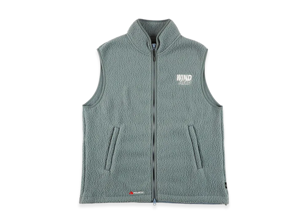 WIND AND SEA Polartec Thermal Boa Fleece Vest "Sea Blue"