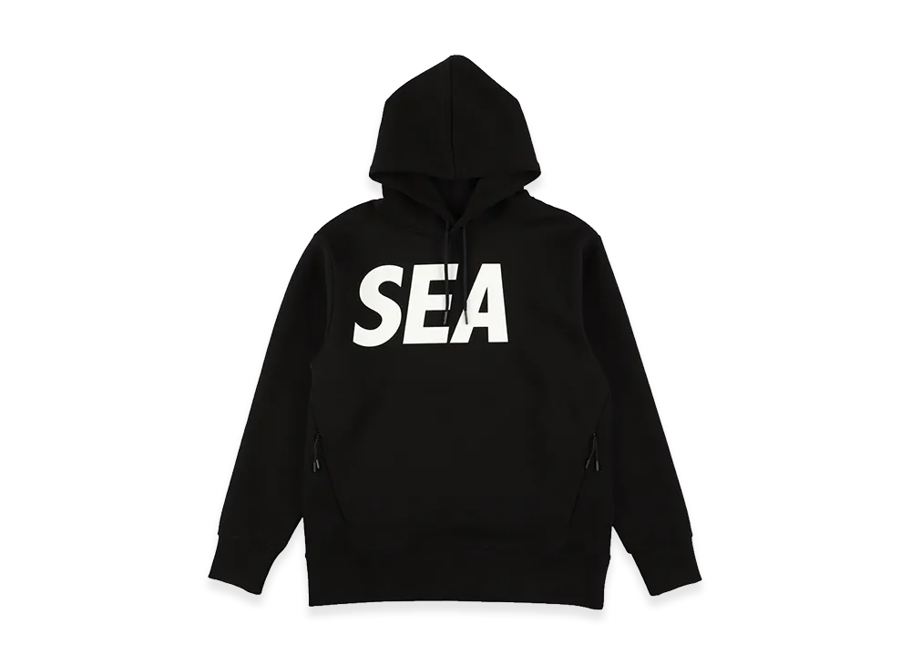 黒　wind and sea WDS-SIG Tech Fleece Short WIND AND SEA WDS-SIG Tech Fleece Hooded shirt 