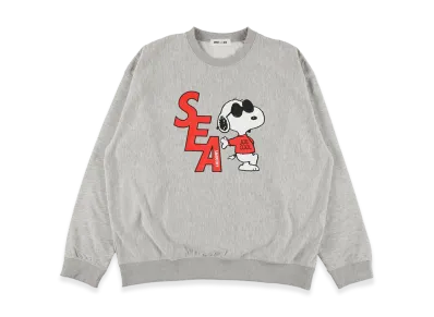 WIND AND SEA x SMOOTHY Snoopy Crewneck Sweatshirt "Gray"
