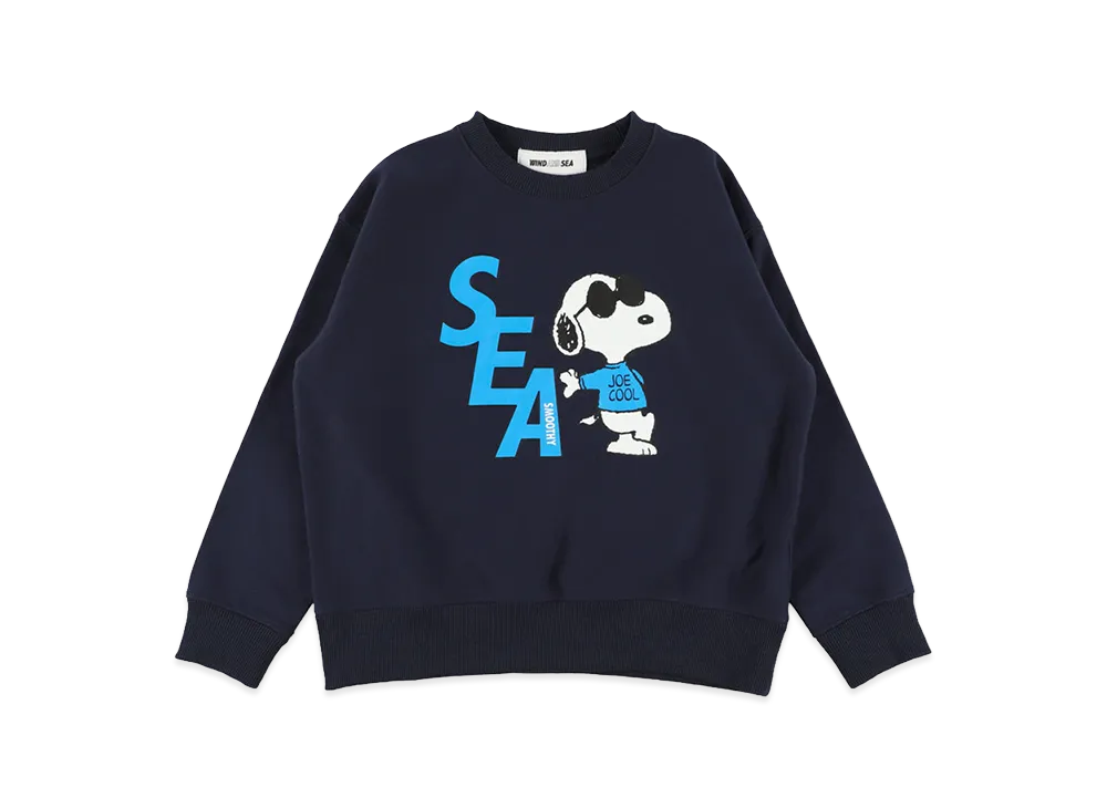 WIND AND SEA x SMOOTHY Snoopy Kids Crewneck Sweatshirt 