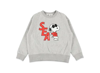 WIND AND SEA x SMOOTHY Snoopy Kids Crewneck Sweatshirt "Gray"