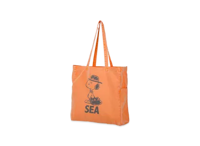 WIND AND SEA x SMOOTHY Snoopy Pigment Tote Bag "Orange"