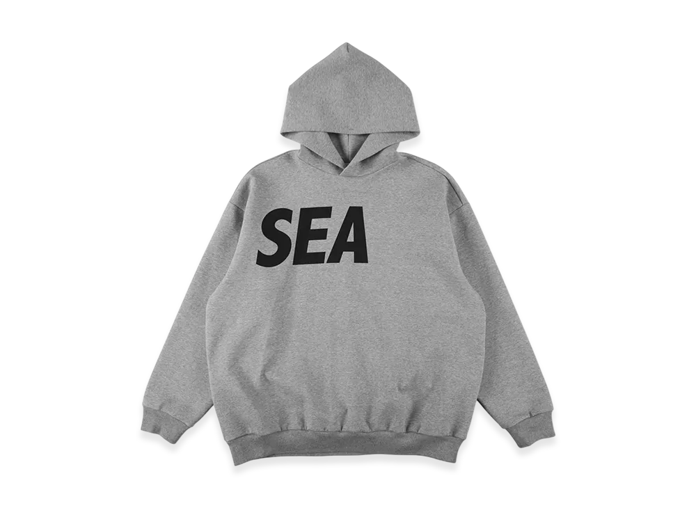 WIND AND SEA Relaxed Fit Hooded Ponte Sweatshirt "Gray"
