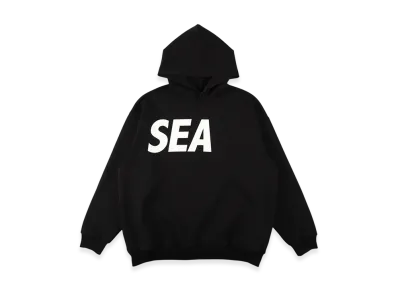 WIND AND SEA Relaxed Fit Hooded Ponte Sweatshirt "Black"