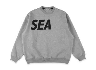 WIND AND SEA Relaxed Fit Crewneck Ponte Sweatshirt "Gray"
