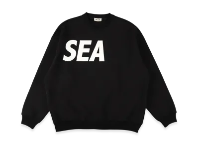 WIND AND SEA Relaxed Fit Crewneck Ponte Sweatshirt "Black"