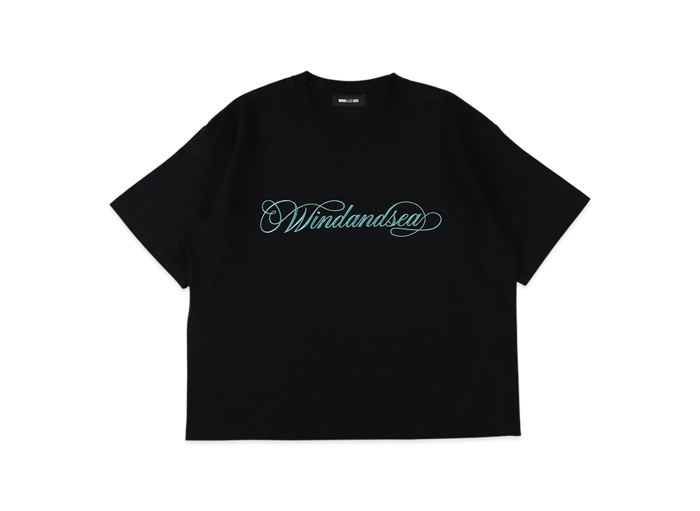 WIND AND SEA Caligraphy Embroidery Tee "Black"