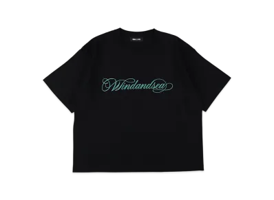 WIND AND SEA Caligraphy Embroidery Tee "Black"