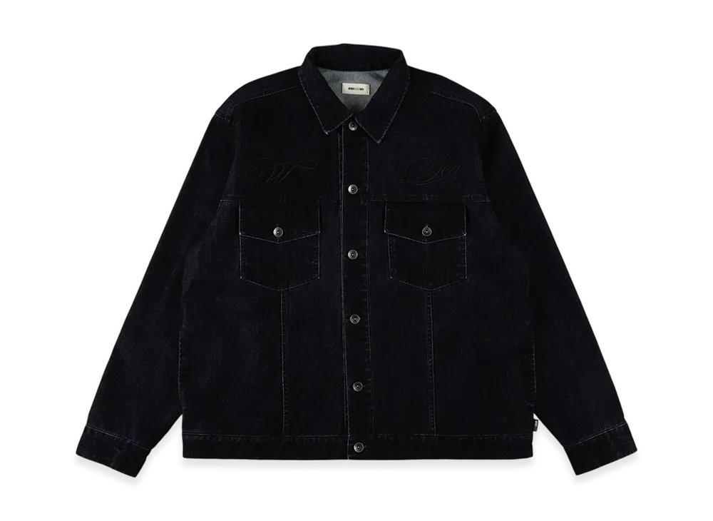 WIND AND SEA Velour Touch Denim Jacket "Navy"