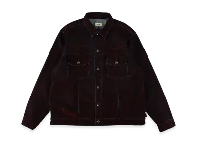 WIND AND SEA Velour Touch Denim Jacket "Wine"