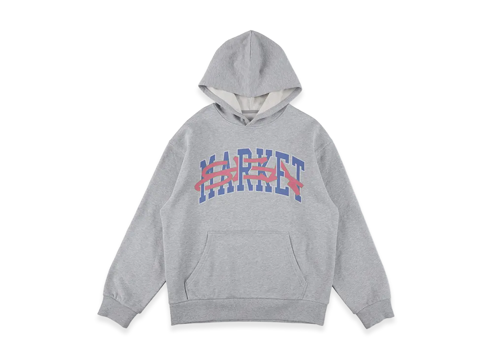 WIND AND SEA x MARKET Arch Logo Hooded Sweat Shirt "Ash"