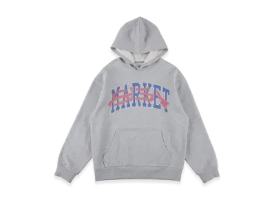 WIND AND SEA x MARKET Arch Logo Hooded Sweat Shirt "Ash"
