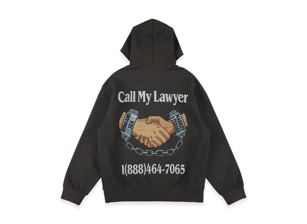 WIND AND SEA x MARKET Call My Lawyer Hooded Sweat Shirt "Black"