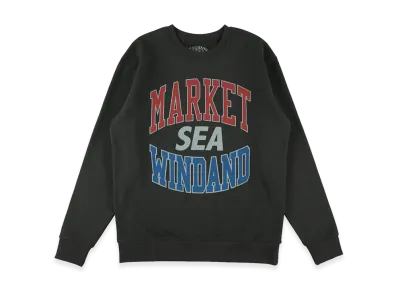 WIND AND SEA x MARKET Logo Crew Neck Sweat Shirt "Black"