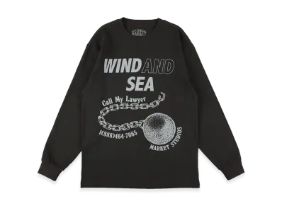 WIND AND SEA x MARKET Call My Lawer L/S Tee "Black"