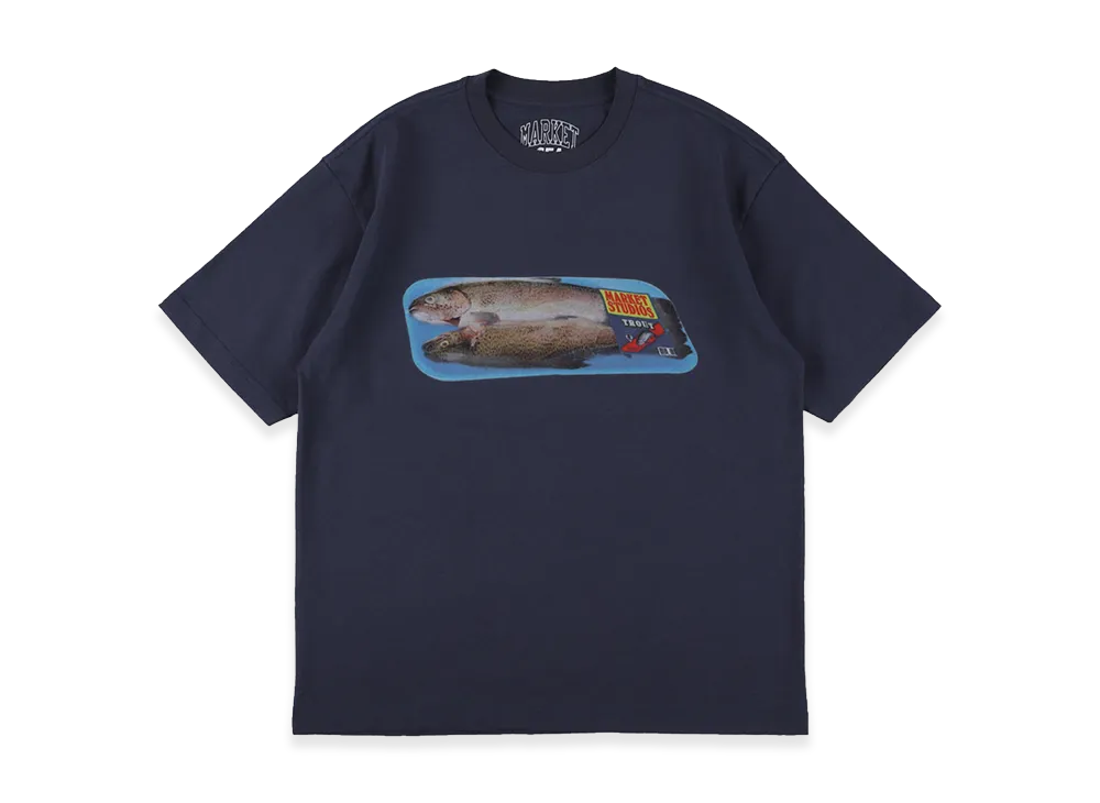 WIND AND SEA x MARKET Trout S/S Tee "Navy"
