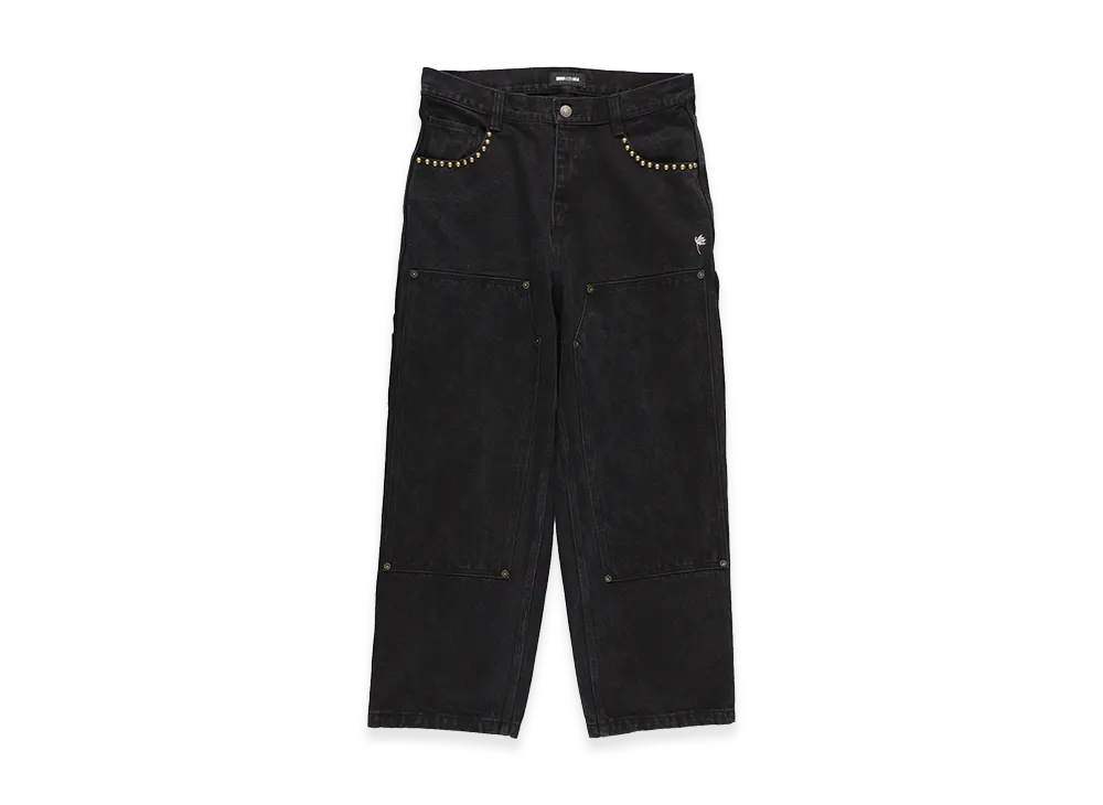 WIND AND SEA Studs Double Knee Pants "Black"