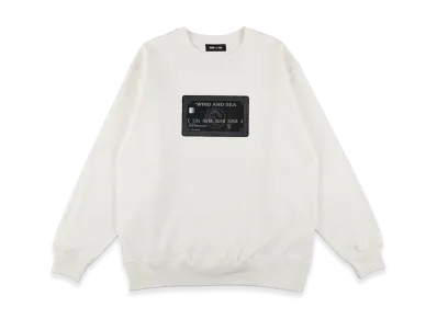 WIND AND SEA Credit Card Logo Crewneck Sweatshirts "White"