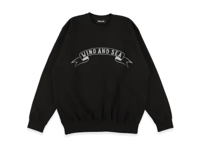 WIND AND SEA Ribon Logo Crewneck Sweatshirts "Black"