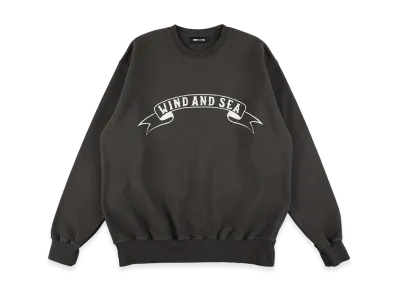 WIND AND SEA Ribon Logo Crewneck Sweatshirts "Dark Gray"