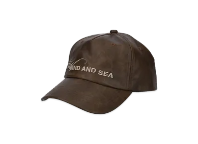 WIND AND SEA Syntetic Leather Logo Cap "Brown"