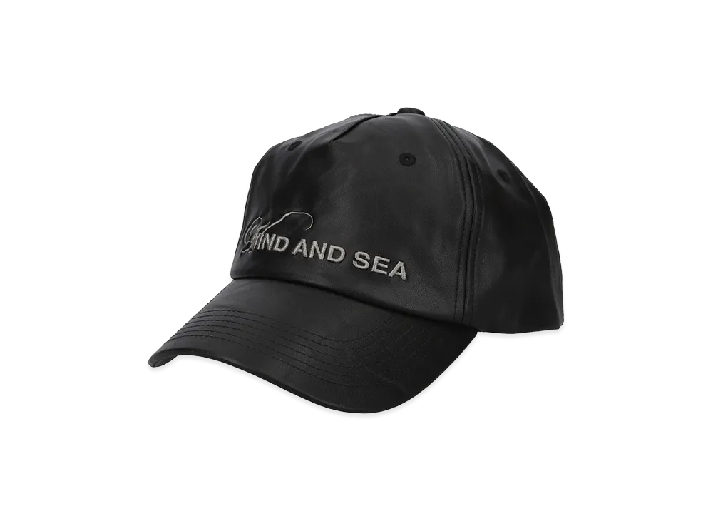WIND AND SEA Syntetic Leather Logo Cap "Black"
