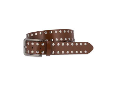 WIND AND SEA Studs Leather Belt "Brown"