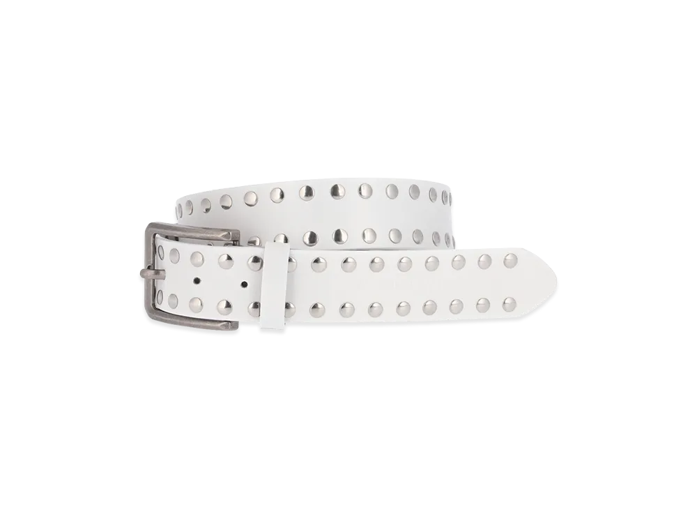 WIND AND SEA Studs Leather Belt "Ivory"
