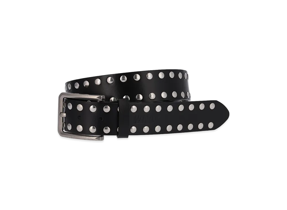WIND AND SEA Studs Leather Belt "Black"