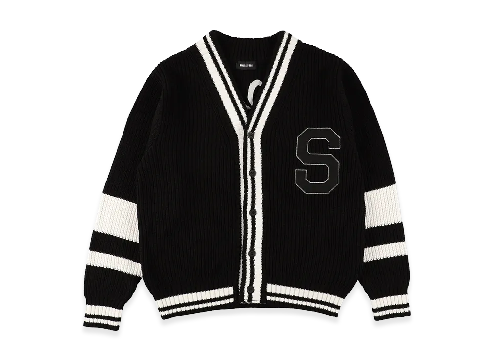 WIND AND SEA Patch Tilden Knit Cardigan "Black"