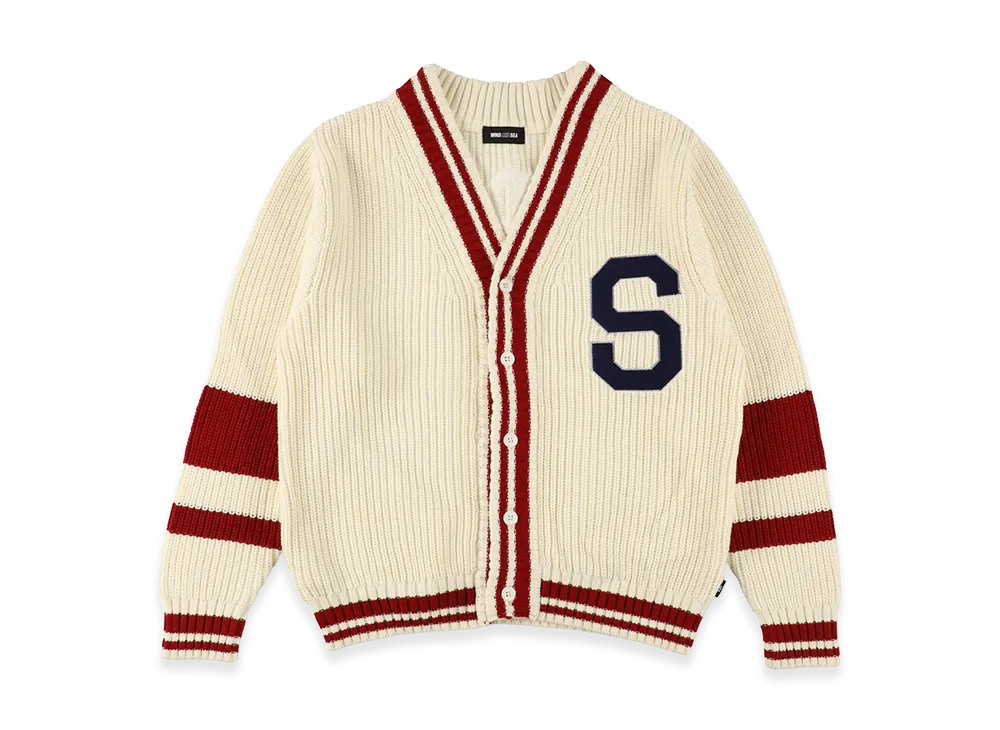 WIND AND SEA Patch Tilden Knit Cardigan "Off White"