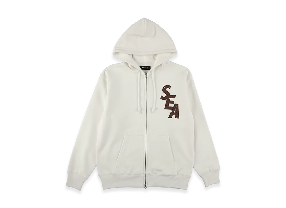 WIND AND SEA Dot SEA Zip Up Sweatshirt "White"