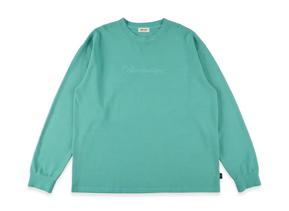 WIND AND SEA Garment Dyed Kanoko L/S Tee "Green"