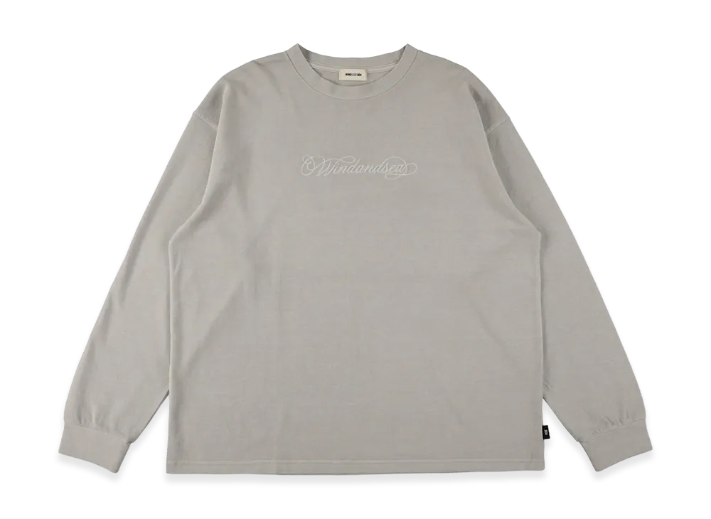 WIND AND SEA Garment Dyed Kanoko L/S Tee "Gray"