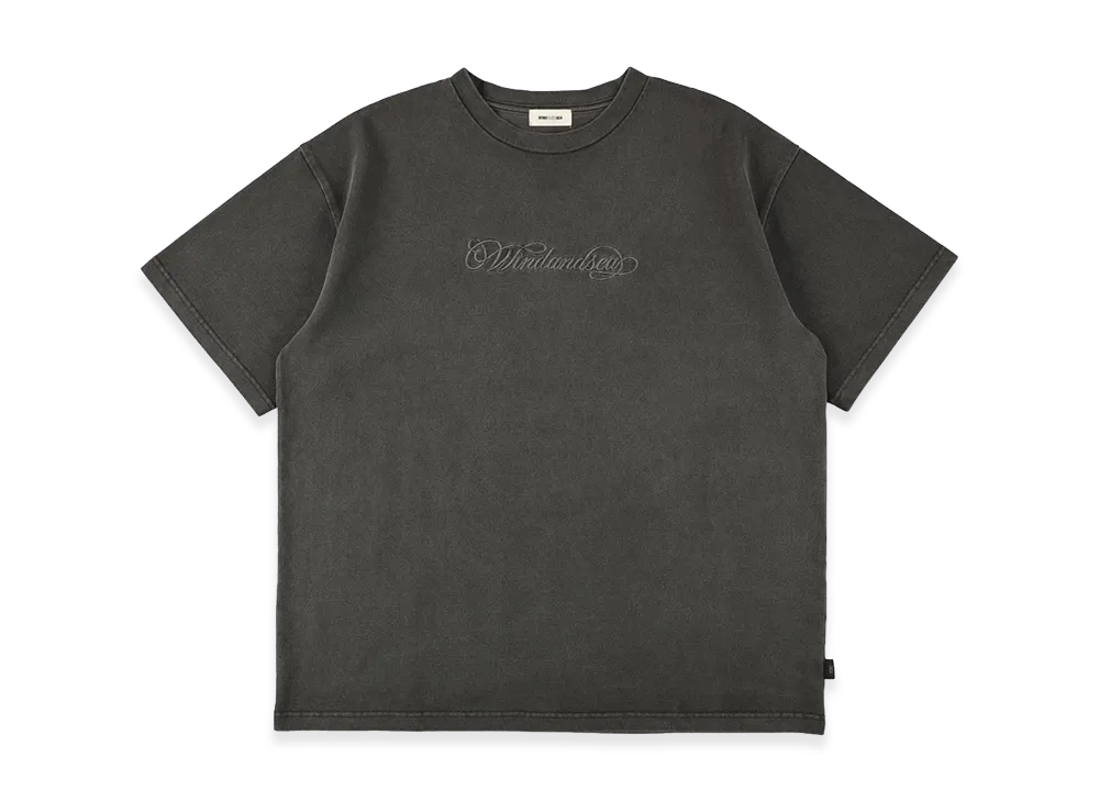 WIND AND SEA Garment Dyed Kanoko S/S Tee "Black"