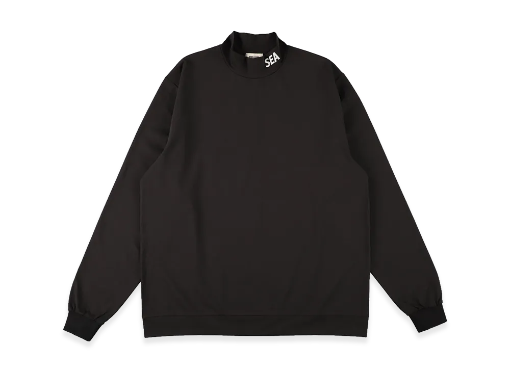 WIND AND SEA L/S Mock Neck Knit "Black"