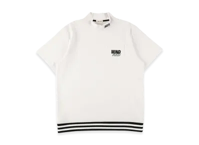 WIND AND SEA S/S Mock Neck Logo Knit "Offwhite"