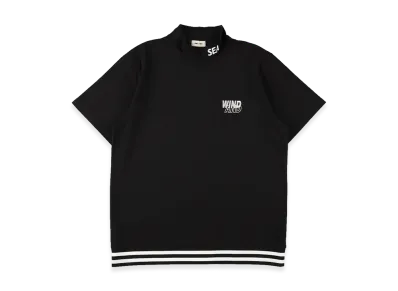WIND AND SEA S/S Mock Neck Logo Knit "Black"