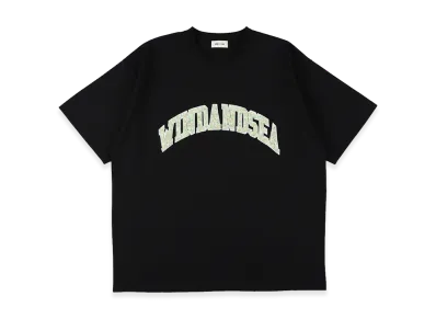 WIND AND SEA Sagara Embroidery College Logo Tee "Black"