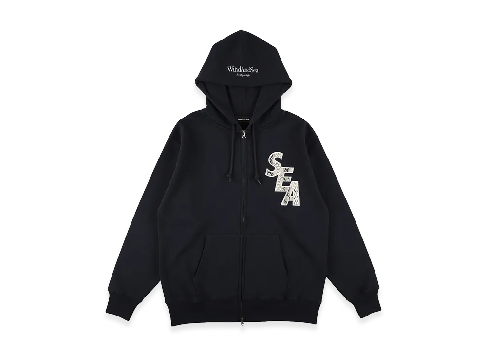 WIND AND SEA Python Sea Zip Up Sweatshirt "Navy"
