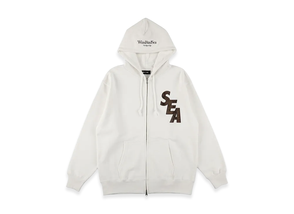 WIND AND SEA Python Sea Zip Up Sweatshirt "White"