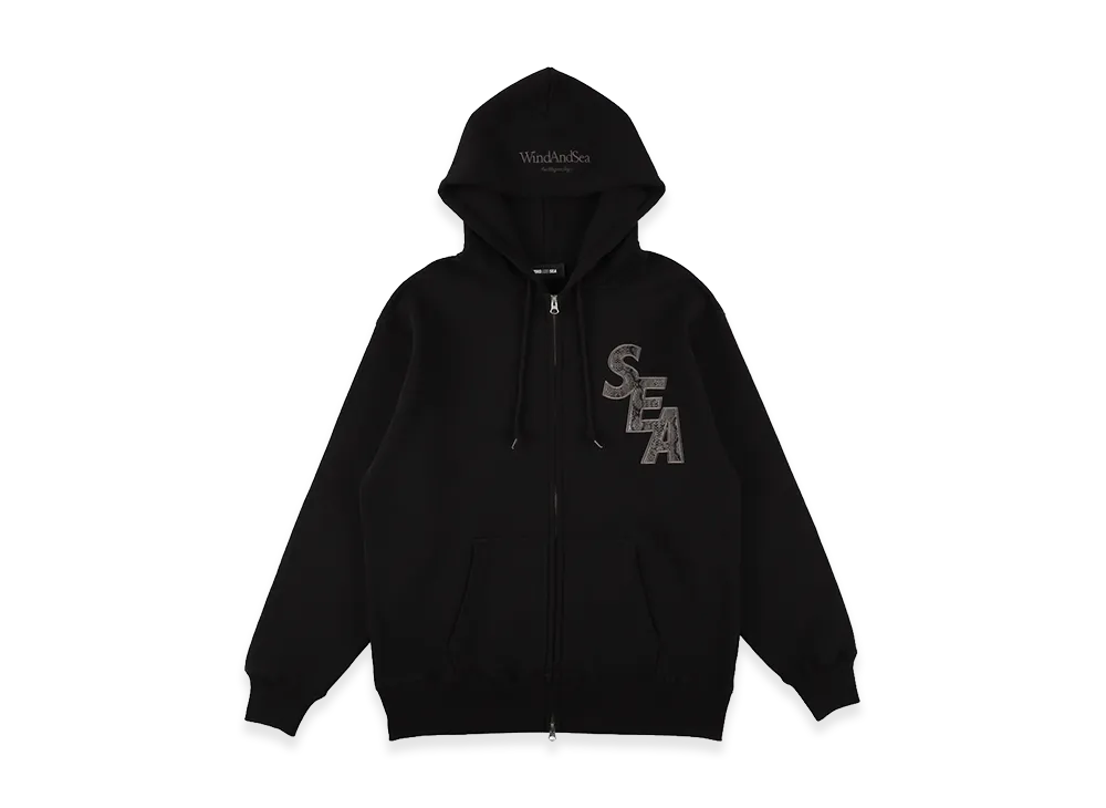 WIND AND SEA Python Sea Zip Up Sweatshirt "Black"