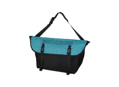 WIND AND SEA Logo Messenger Bag "Turquoise"