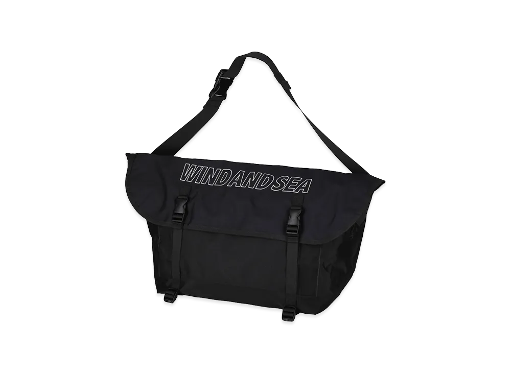 WIND AND SEA Logo Messenger Bag "Black"