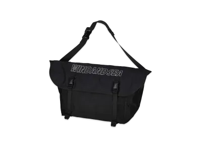 WIND AND SEA Logo Messenger Bag "Black"