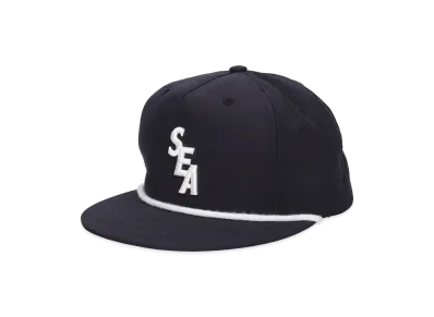 WIND AND SEA Logo 5 Panel Nylon Cap "Navy"