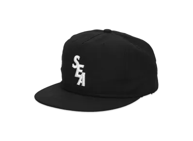 WIND AND SEA Logo 5 Panel Nylon Cap "Black"