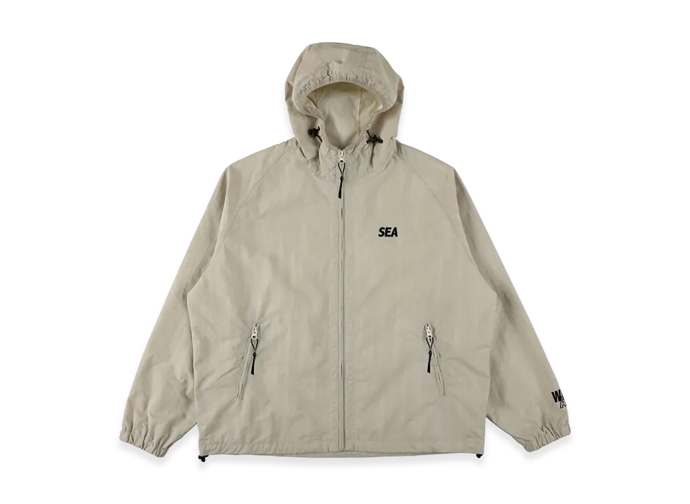 WIND AND SEA Nylon Shell Hoodie "Ice Gray"