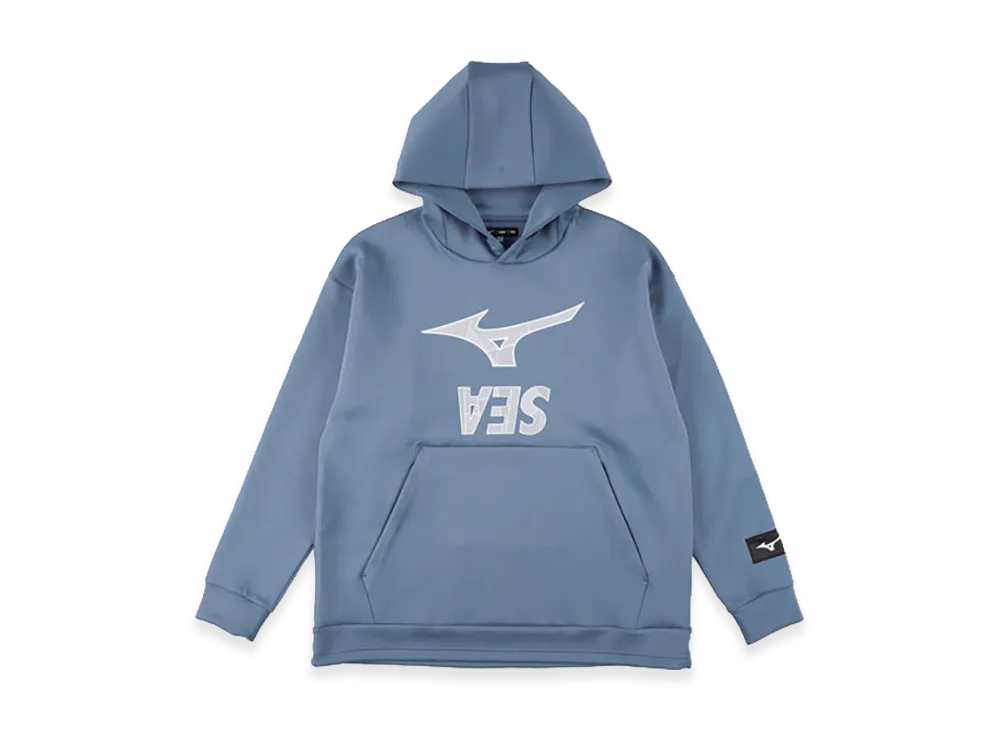 WIND AND SEA x MIZUNO Loose Fit Hooded Sweatshirt "Wind Blue"
